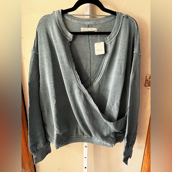 Free People Anyway Tee Deep Teal - Picture 4 of 9